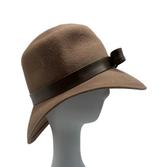 Vintage Fan Fields Felis Women\'s Brown Bucket Hat bith Bow Accent - One Size main image 6